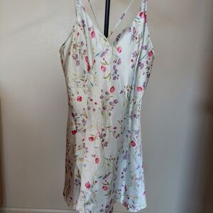 Jacklyn Smith Slip Lgt Green Floral Size Medium Babydoll Y2K  Lingerie Dress